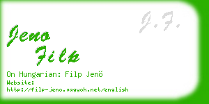 jeno filp business card